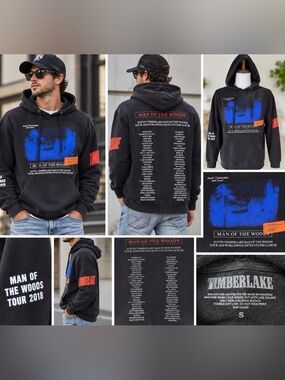Justin Timberlake Man of the Woods 2018 World Tour Hoodie Small
